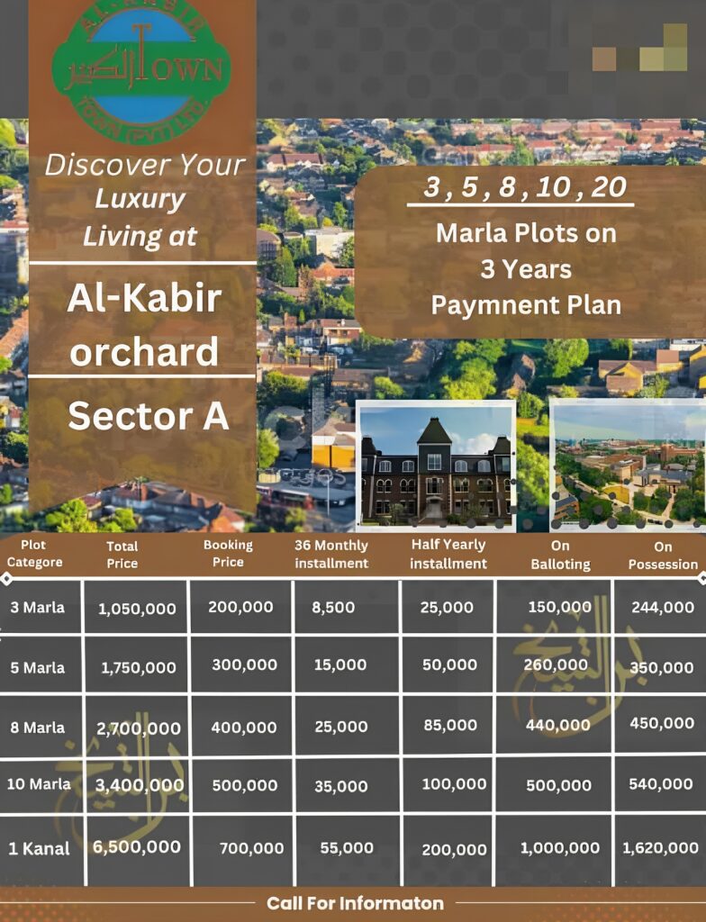 Al Kabir Orchard Payment Plan