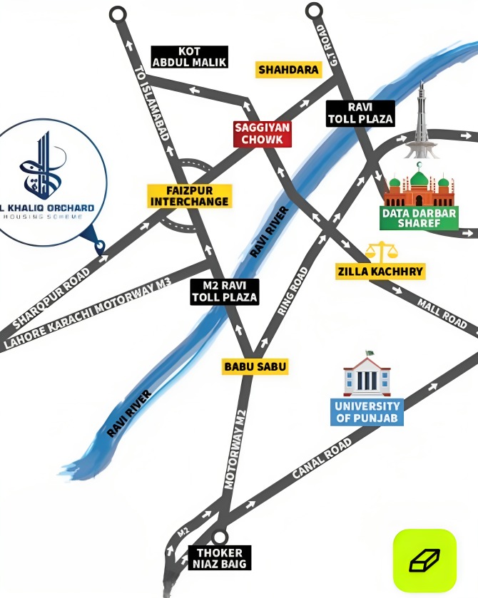 Al Khaliq Orchard Location Map