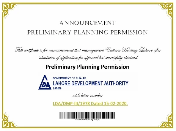 Eastern Housing Lahore LDA Approval