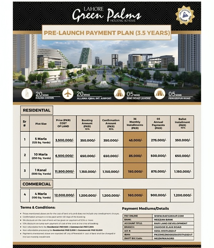 Green Palm Housing Society Lahore payment plan (1)