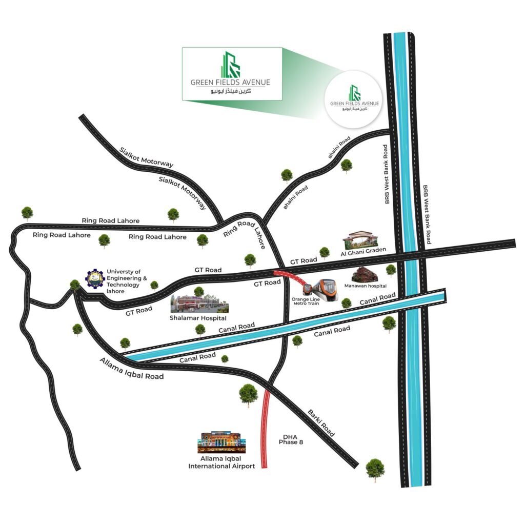 Location Map Green Fields Avenue Housing Society