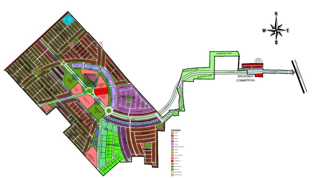 Map and Master Plan of Green Fields Avenue Housing Society