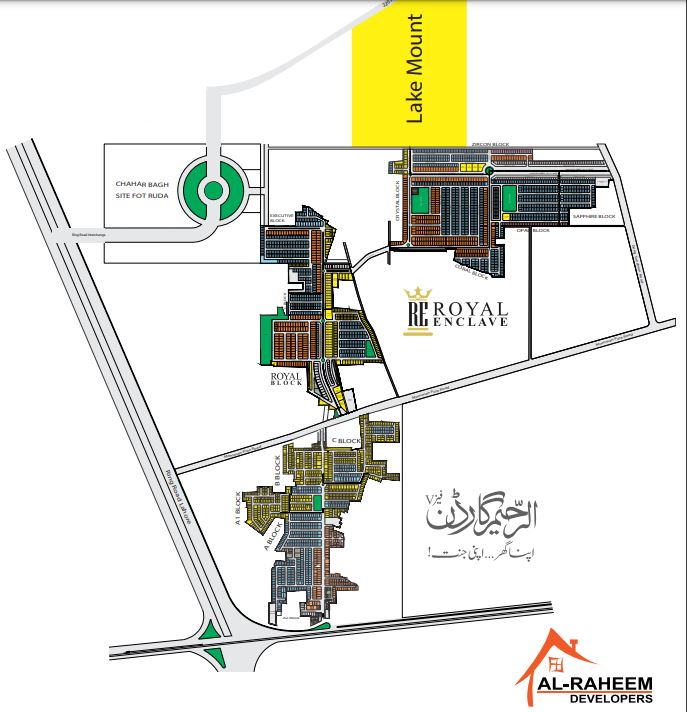 Map and Master Plan of Al Raheem Garden Phase 5