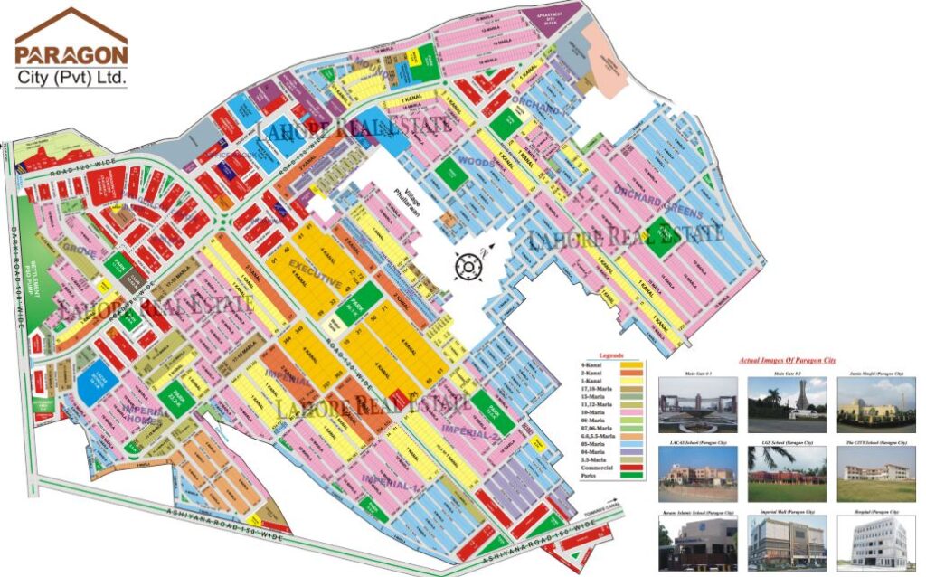 Paragon City Lahore Map and  Layout